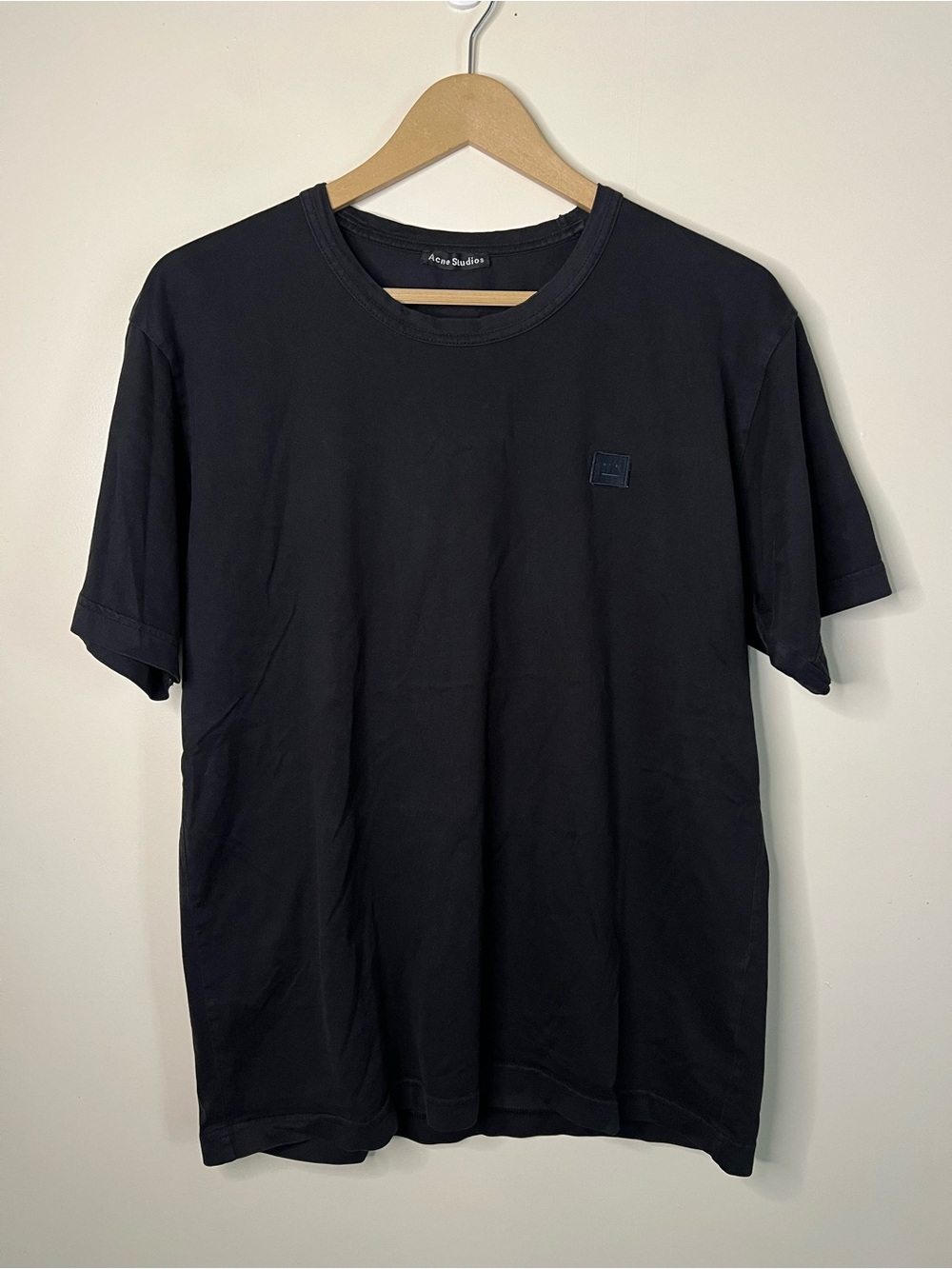 Acne Studios 25E173 Nash Face Black T Shirt Size M